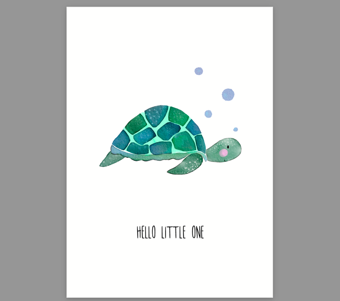 Schildkröte - Hello little one