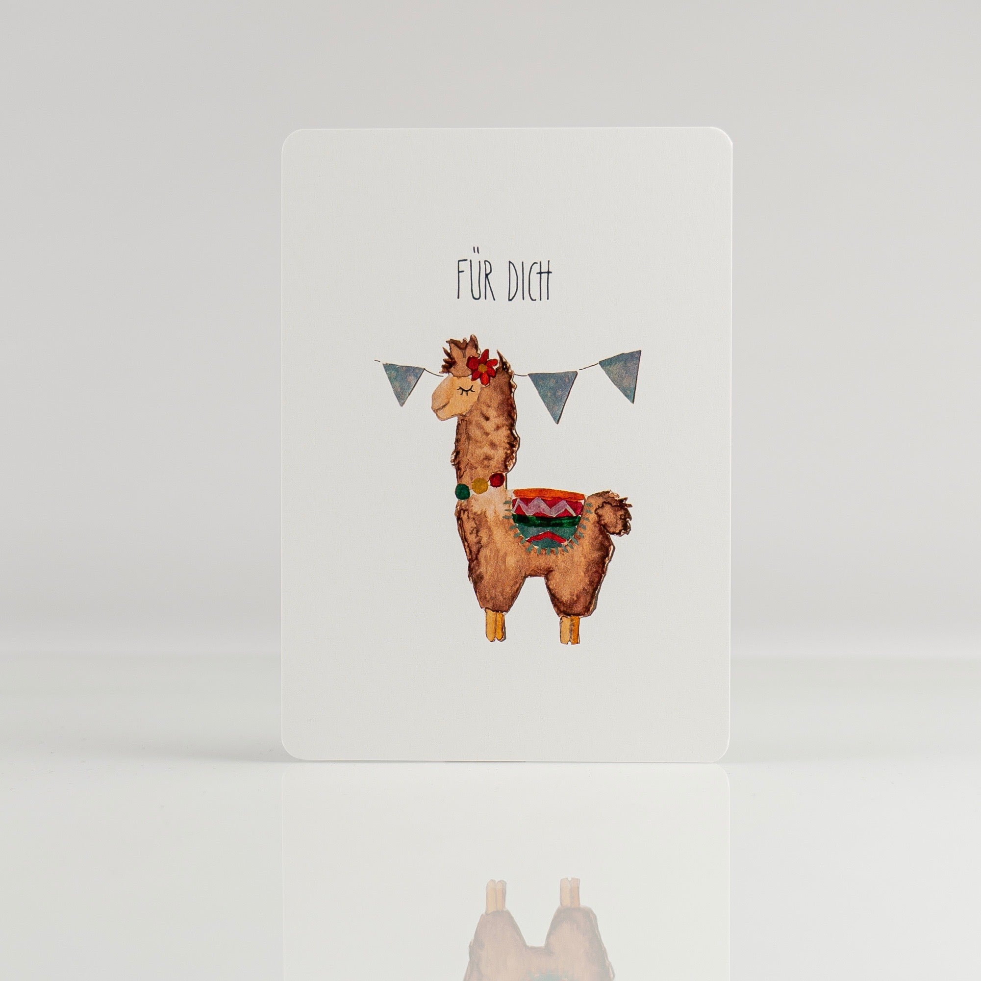Postkarte mit Lama - Für Dich