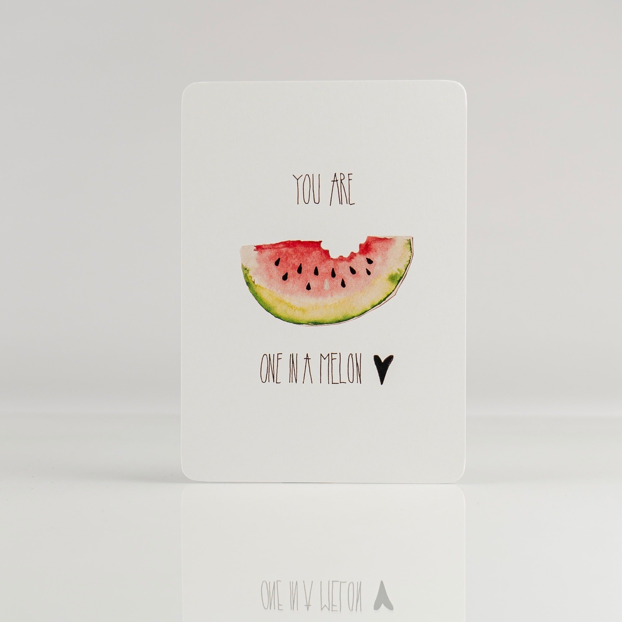 Postkarte mit Melone - You Are One in a Melon