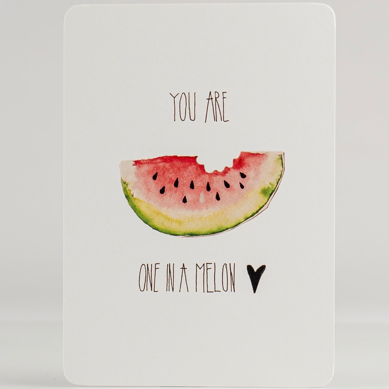 Postkarte mit Melone - You Are One in a Melon