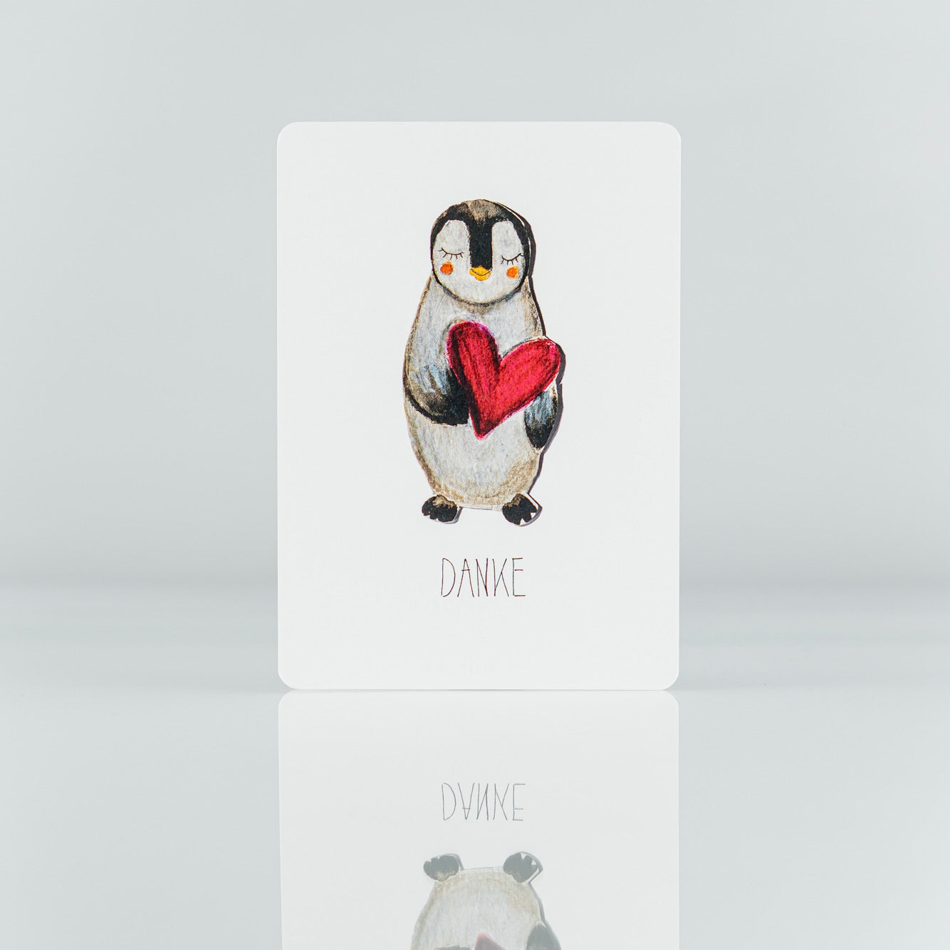 Danke Postkarte mit Pinguin